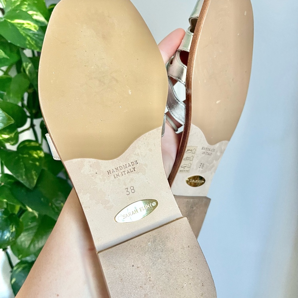 Sarah Flint Metallic Silver And Gold Slide Sandals — image 7 of 8
